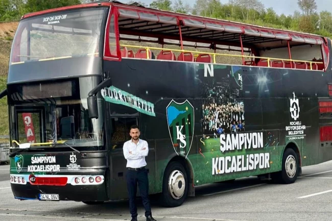 Kocaeli'de şampiyonluk otobüsü kutlamalara hazır