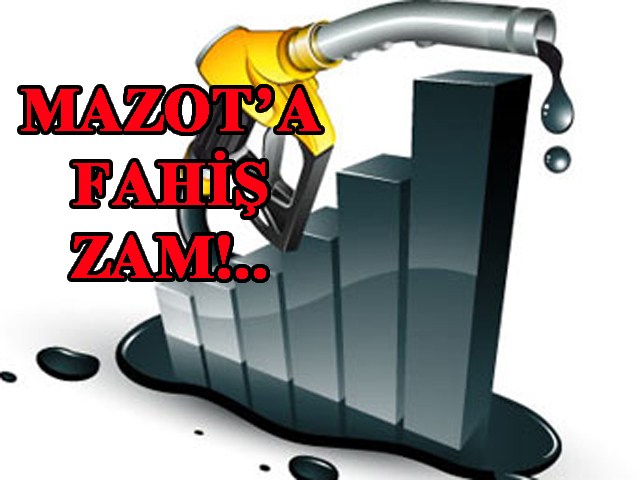 Mazot'un litresi 4 TL'yi geçti..