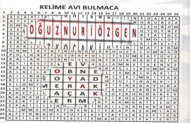 BARIŞ ÇUBUĞU, BULMACAYA YANSIDI!..